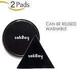 Premium Sticky Gel Pads by sakBay, Sticky Anti-Slip GEL Pads - can Stick to Glass, Mirrors, Whiteboards, Metal, Kitchen Cabinets or Tile, Car GPS and many more (2 Pads included in each Pack)