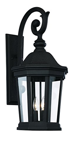 Trans Globe Lighting TG40402 BK Transitional Three Wall Lantern Outdoor-Post-Lights, 26", Black