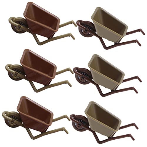 MUSISALY Miniature Wheelbarrow Model 6pcs Boys and Girls Garden Toys Boys and Girls Wheelbarrow Set Decorative