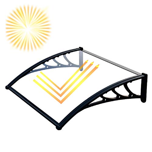 Jardín al Aire Libre Dosel de Techo Marquesina for Puertas Y Ventanas, Refugio De Porche Refugio De Terraza En La Azotea Toldo Anti-viento Y Arco De Nieve Cubierta De Sombra for Refugio Inclinado Al T