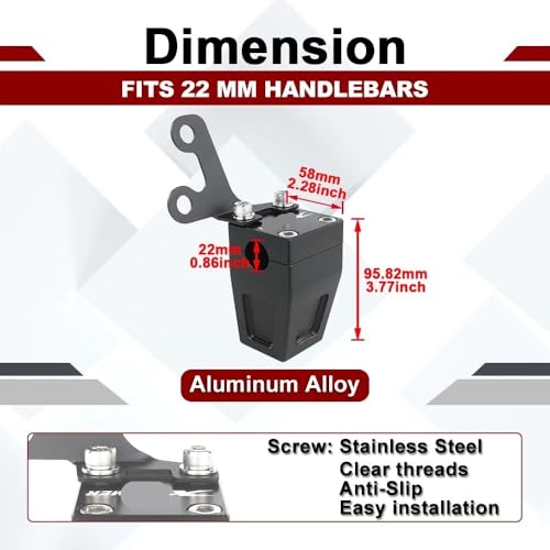 Manillar elevador aluminio para evitar fatiga en scooter Ruckus 3