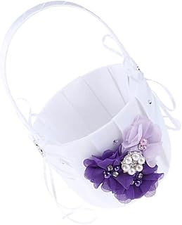 Purple Wedding Flower Girl Basket Beautiful Rose Petals Holder for Matrimony Processions Party Decoration for Flowers Candies Elegant Wedding Ceremony Accessory