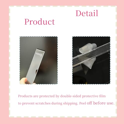 12 Pcs Acrylic Polymer Clay Depth Guide Set, 6 Sizes 2/3/4/5/6/7mm for Polymer Clay Thickness, Clay Rolling Pin Depth Guide for Jewellery, Polymer Thickness