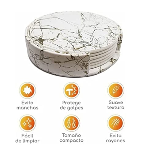 7 Unidades De Porta-copos Para Bebidas, Porta-copos De Couro PU Com Suporte Para Copo Redondo Resist