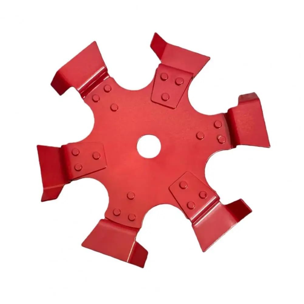 Lama della Fresa e Ruota solco in Acciaio al Manganese | Materiale resistente in acciaio al manganese, doppia funzione, facile installazione(Red)