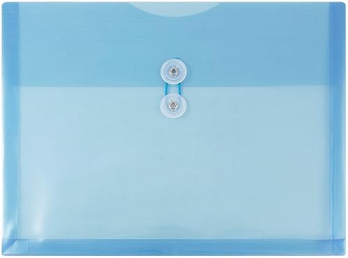 Vista 328 de Sobres de plástico con botón y cuerda, Variados Paquete de 6 colores surtidos