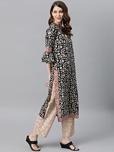Image of Vaamsi Women Cotton Kurta Pant with Dupatta Set