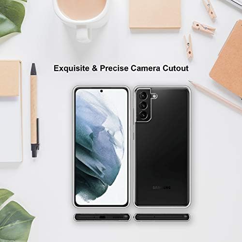 DN-Technology Galaxy S21 Case, For Samsung S21 Case, Front & Back 360° Full Protection 2 in 1 Clear Case, Transparent Bumper, Built-in Screen Protector, Phone Case For Samsung Galaxy S21 5G