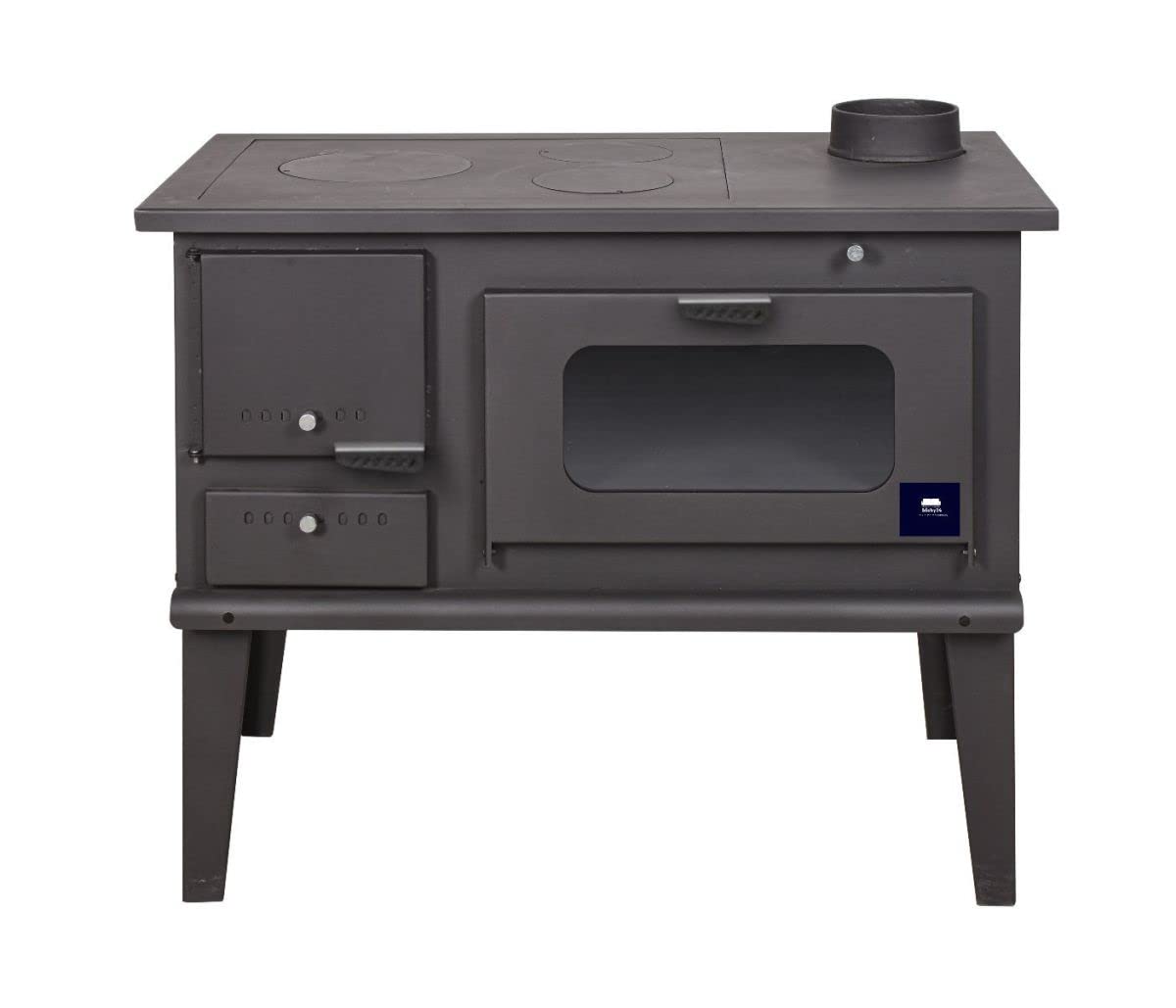 Holzherd mit Gusseisen-Kaminofenfunktion, 7,9 kW