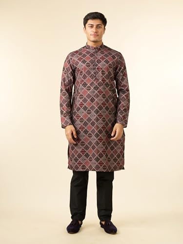 Kurta en coton de qualité supérieure DIWAS BY MANYAVAR au design patchwork soigné - 3