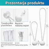 Eurtes Napinacze gumowe z kulka, 50 sztuk, do namiotów, pawilonów, banerów, sieci do przyczep (kolor