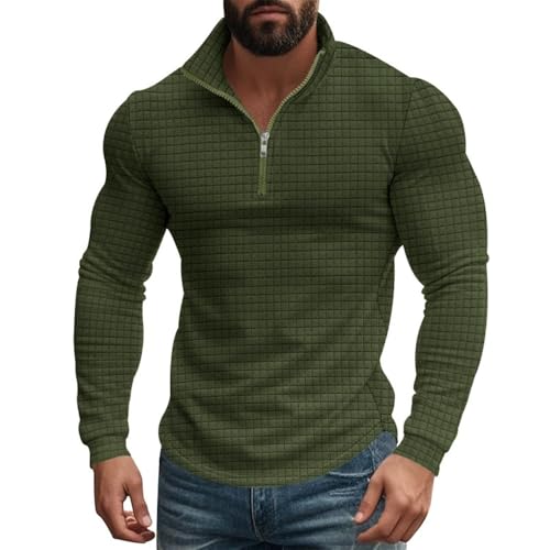 PANVER Men's Sweatshirt Youth Personality Trend Sportshirt Fashion Handsome Classic Tops Lightweight Comfortable Casual Long Sleeves Pullover G-Army Green S