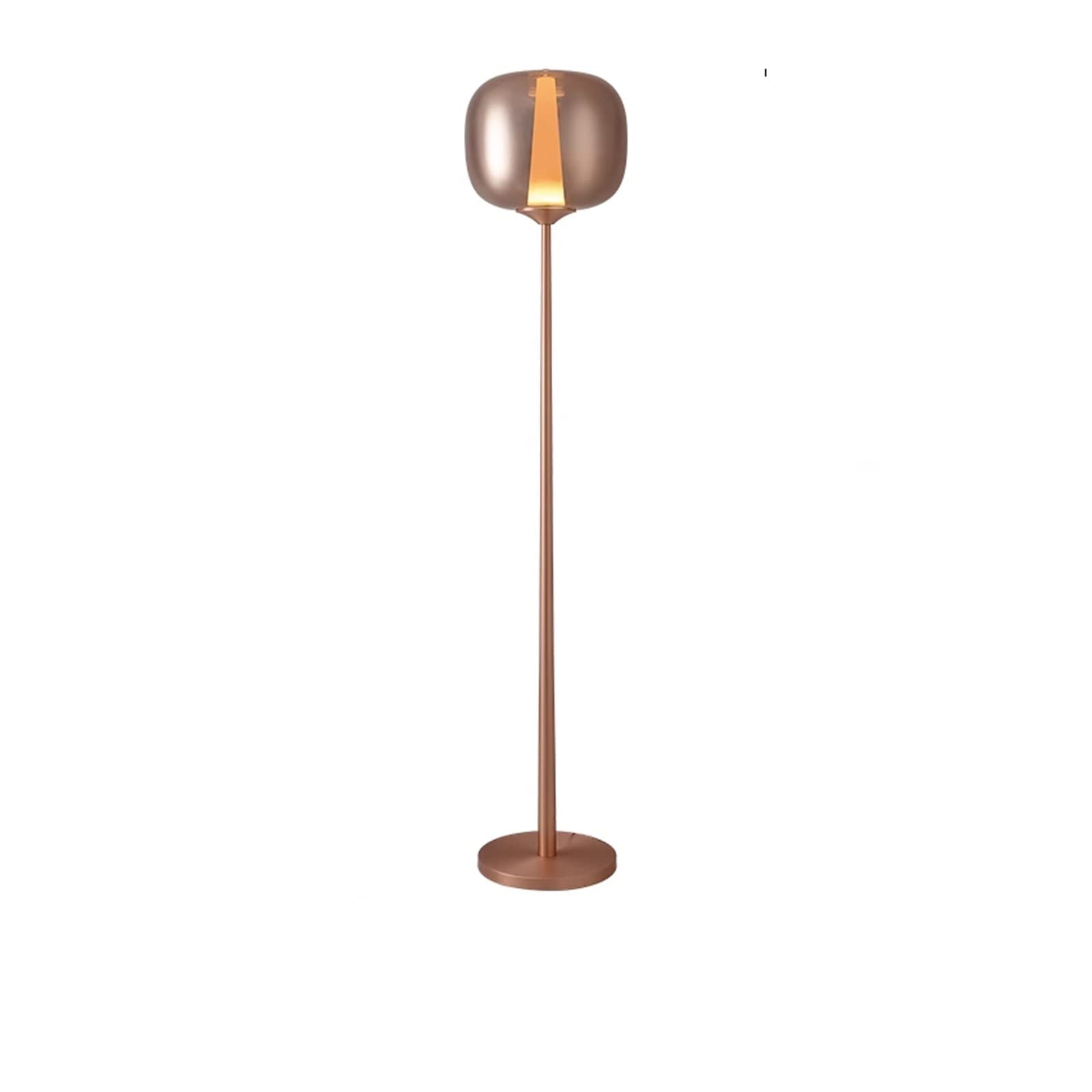 Z4T8M2K6G5 Tall Standing Lamp Art Floor Lamp Decorative Lighting Villa Hotel Living Room Vertical Bedroom Table (Without Light Source)(Rose Gold)