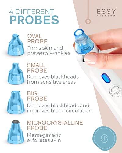 Blackhead Remover Vacuum Pore Cleaner Acne Comedone Extractor Face Pore Vacuum Blackhead Remover Tool Facial Pore Cleanser Sucker Spot Pimple Whitehead Black Head Deep Suction - Image 5