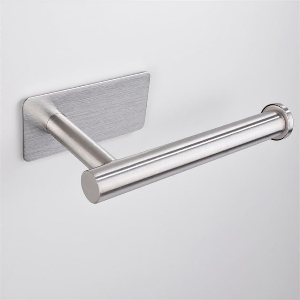 VVW&LIU Toilet Paper Roll Holder Adhesive Stainless Steel Brushed Gold Black White Wall Mounted Stand Paper Towel Shelf Tissue Hanger