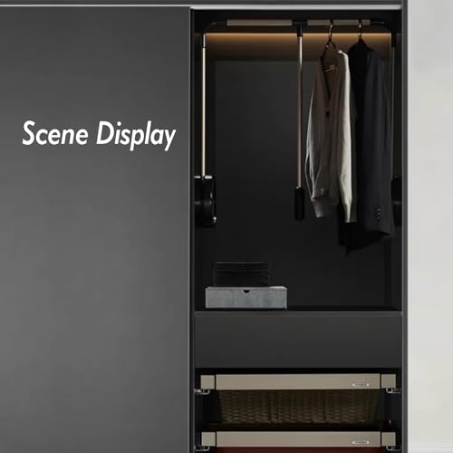 Barre de penderie escamotable réglable pour penderie de dressing