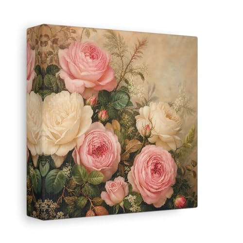 Toile roses vintage pour un salon romantique et chaleureux