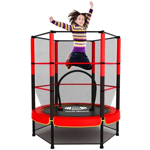 FK Sports Trampoline for Kids | Mini Trampoline with Safety Enclosure Net | Anti-skid pad | Loading...