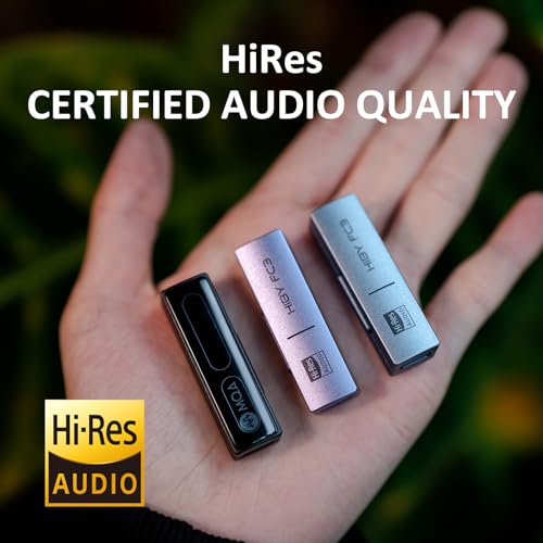 HiBy FC3 USB DAC with Display Hi-Res Audio 112mW Output Power Support PCM DSD MQA dongle for iPhone/MAC/Android/Windows(Black) by HiBy - Used condition - Image 4