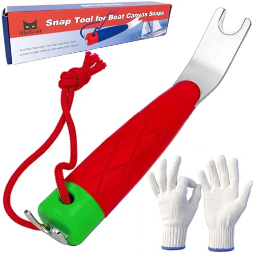 Richcat Top-Snapper Tool for Boat Canvas Snaps Boat Cover Snap Release Tool Prevent Canvas from Tearing