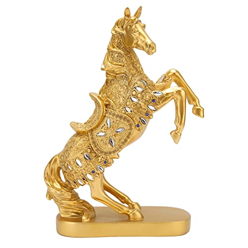 Estatua de Caballo Decorativa Dorada para Hogar y Oficina