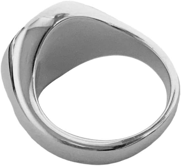 Personalized Script Monogram Initial Ring 925 Custom Sterling Silver Raised Letter Signet Ring