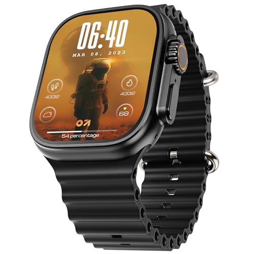 Image of Boult GOBOULT (Formerly Crown Pro Smart Watch 2.01'' AMOLED, BT Calling, Working Crown, Zinc Alloy Frame, AI Voice Assistant, SpO2 Monitoring, 120+ Sports Mode (Black)