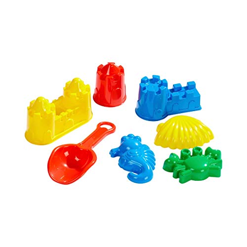 solini Sandspielzeug-Set Burgformen (7-tlg.) - Kinderspielzeug für...