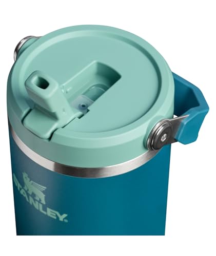 Image of STANLEY IceFlow 2.0 Flip Straw Tumbler with Handle 30 oz | Twist On Lid and Flip Up Straw | Leak Resistant Water Bottle | Insulated Stainless Steel | BPA-Free | Coastal Teal