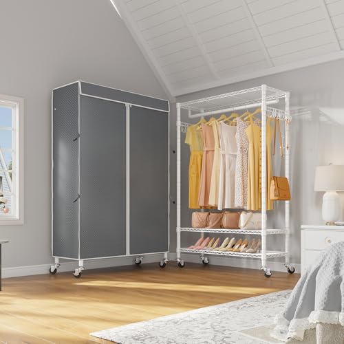 Image of VIPEK R3C Covered Clothing Rack for Hanging Clothes Rolling Closet