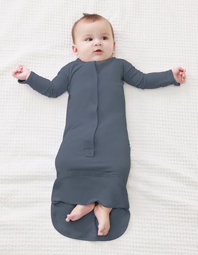 Baby Nightgowns Sleeper Gown Newborn Long Sleeve Pajama Gowns Unisex Viscose from Bamboo Infant Sleepwear4
