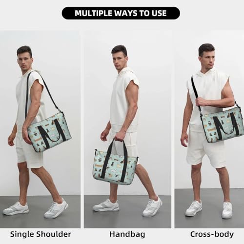 Vielseitige Handtasche mit Hundemotiv für Reisen, handgehaltene Crossbody-Tasche für jeden Bedarf, Schwarz , Einheitsgröße