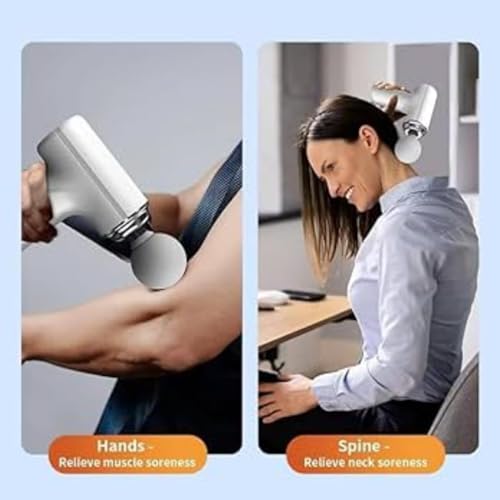 Image of Body Massage Gun, Sports Massager for Pain Relief and Faster Muscle Recovery with Multiple Attachments, Full Body Massager Machine