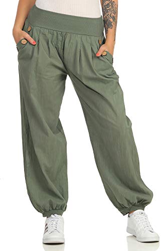 simaranda Damen Hose Pumphose Aladinhose Sommerhose Uni Strandhose...