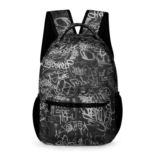 Graffiti Art Daily Backpack, Cool Hip Hop Backpacks Travel Laptop Daypack School Backpack for Kids Adult-C4