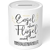 JUNIWORDS Spardose Sparbüchse, Engel ohne Flügel nennt Man Mineralienhändler (5175042)