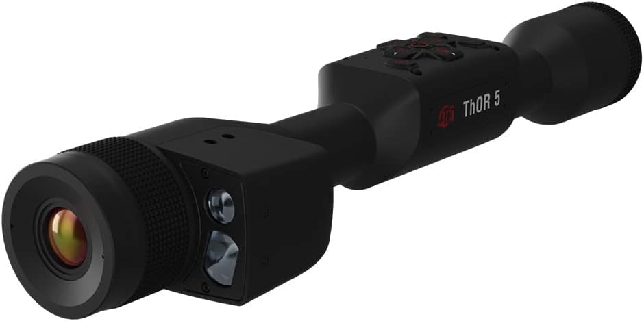 - ATN Thor 5 Smart HD Thermal Scope w/Ultra Sensative Gen 5 Sensor, Video Rec, Built in LRF, Ballistic Calculator, RAV