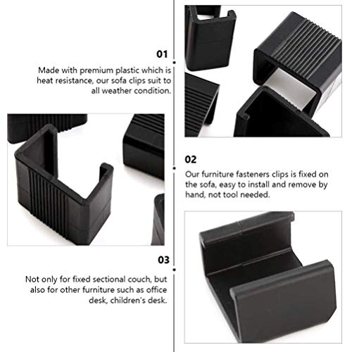 DOITOOL 10Pcs Clipes Clipes de Sofá Secional Pátio Rattan Móveis De Vime Ao Ar Livre Sofá Secional R