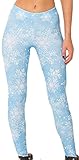 Sister Amy Women's Digital Galaxy Printted Ankle Elastic Tights Legging Snowflake US L