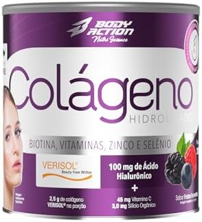 Colágeno Verisol com Ácido Hialurônico 200g Sabor Frutas Vermelha...