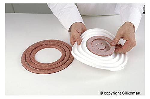 Silikomart professional - Moule insert décor en silicone rond double face - insert décor. Cuisine : Autour de la pâtisserie (Moules en silicone)
