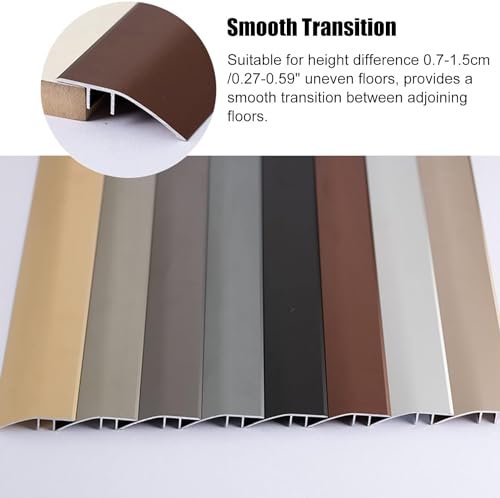 Réducteur de seuils métalliques gris pour transition de sol
