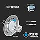 V-TAC VT-775MG LED-Strahler-Einbauleuchte-GU10, Aluminium, Metallisch Grau