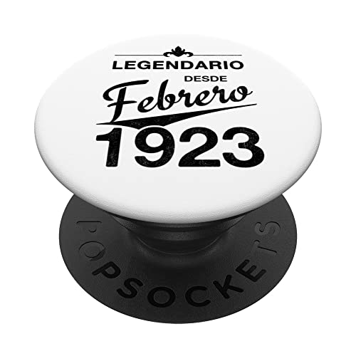 100 cumpleaños Nacido en Febrero de 1923 Vintage 100 años PopSockets PopGrip Intercambiable