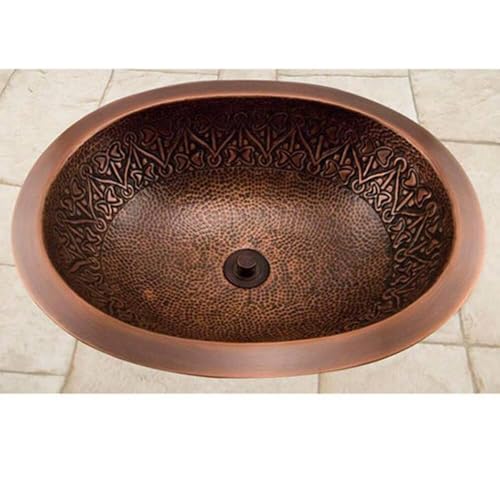 Signature Hardware 318767 Almont 20' Copper Drop In or Undermount Bathroom Sink