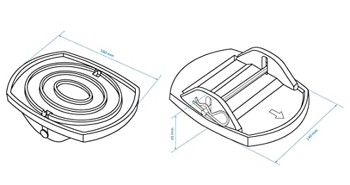 4x Stützplatten mit Metallstiften für Wohnwagenstützen Stützen Wohnwagen Wohnmobil Caravan 18x14 cm
