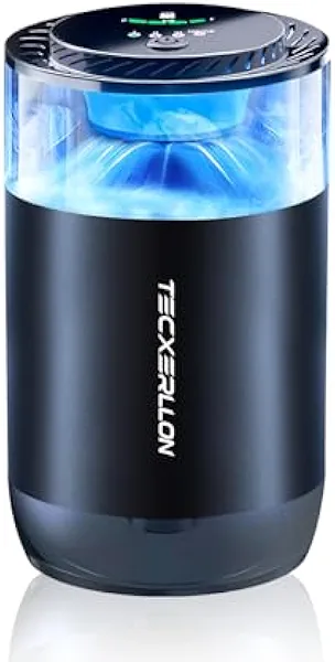 TECXERLLON Car Air Freshener, Car Diffuser with Smart Spray Modes (4 Settings) & Essential Oil Monitor, 1600 Sprays USB-C Rechargeable, Auto On/Off, 2 Scents Refills, Car Scent with Ambient Light