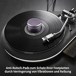 Brollitest Stabilisateur de platine vinyle, poids 450 g, diamètre jusqu’à 7 mm, en aluminium, poids vinyle, stabilisateur de disque pour platines LP Turntables (gris pomme) - Les Beatles, Paul McCartney, John Lennon, RIngo Starr, George Harrison Brollitest Stabilisateur de platine vinyle, poids 450 g, diamètre jusqu'à 7 mm, en aluminium, poids vinyle, stabilisateur de disque pour platines LP Turntables (gris pomme) – Image 5