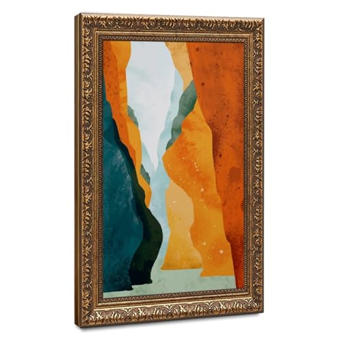 Peinture paysage aquarelle nordique - Lot de 2 affiches sur toile 40x60 cm pour chambre et bureau