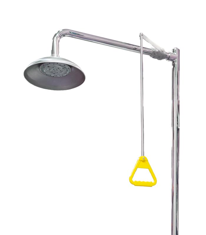 Lavaojos de Emergencia con Poste a Suelo y Ducha – Protección Completa y Eficiencia en Emergencias